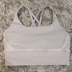 Women's Cream lululemon Ribbed Sports Bra